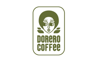 A close-up of unroasted Ethiopian Harar green coffee beans from Dorero Coffee.